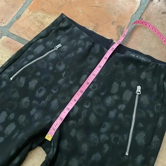 Rag & Bone Simone Leopard Print Black Pant Size 4 MSRP$325 Rag and Bone - Picture 6 of 12